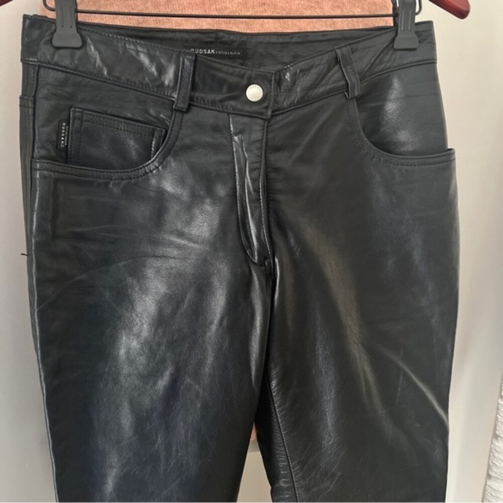 Original Rudsak Real leather pants size 29 Women’s Black straight leg - Picture 9 of 12
